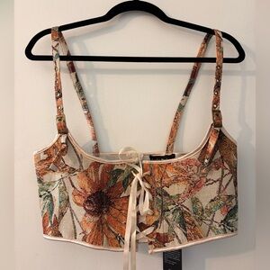 Scarlet Darkness Lace-up 8 Boned Under-Bust Corset Front Waist Cincher